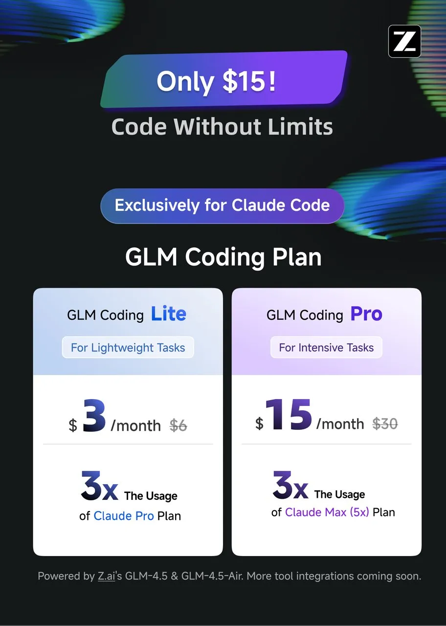 Pricing for the GLM coding plan